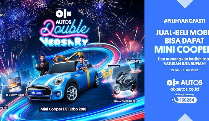 Jelang Tahun Keduanya di Indonesia, OLX Autos Tebarkan Promo dan Hadiah Menarik melalui Program OLX Autos Doubleversary