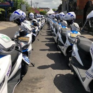 Polda Bali Gunakan Smoot Elektrik dan Grab Indonesia Amankan Persiapan Lalu Lintas Menjelang KTT G20