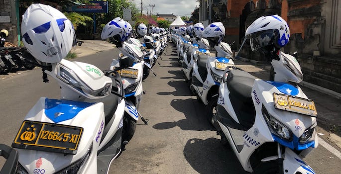 Polda Bali Gunakan Smoot Elektrik dan Grab Indonesia Amankan Persiapan Lalu Lintas Menjelang KTT G20