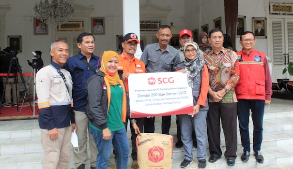 SCG Salurkan Donasi Korban Gempa dan Dorong Pemulihan Infrastruktur Pascagempa Cianjur