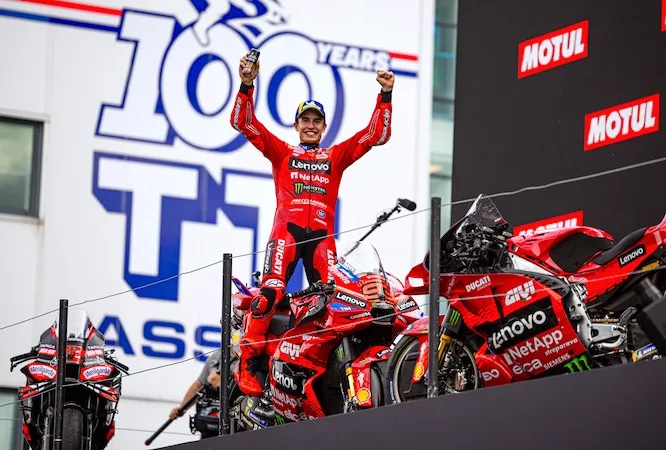 Marc Márquez dan Ducati Lenovo Team membuat perbedaan di Mugello, meraih kemenangan di balapan Brembo Grand Prix Italia. Francesco Bagnaia berada di posisi keempat