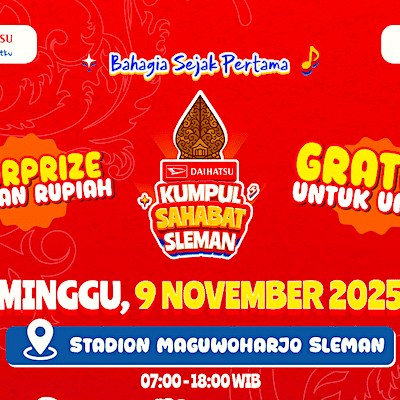 Masyarakat Sleman Bersiap Seru-Seruan Akhir Pekan bareng Daihatsu Kumpul Sahabat di 9 November 2025