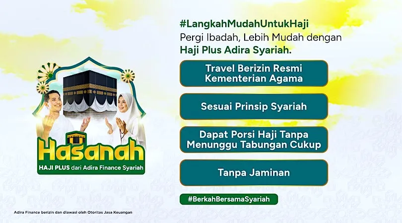 Adira Finance Perkenalkan Produk Hasanah, Pembiayaan Porsi Haji Plus Tanpa Jaminan