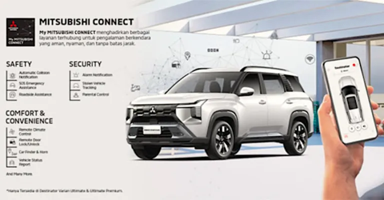 Mitsubishi Connect di Destinator, Mobil Terkoneksi, Aman, dan Pintar