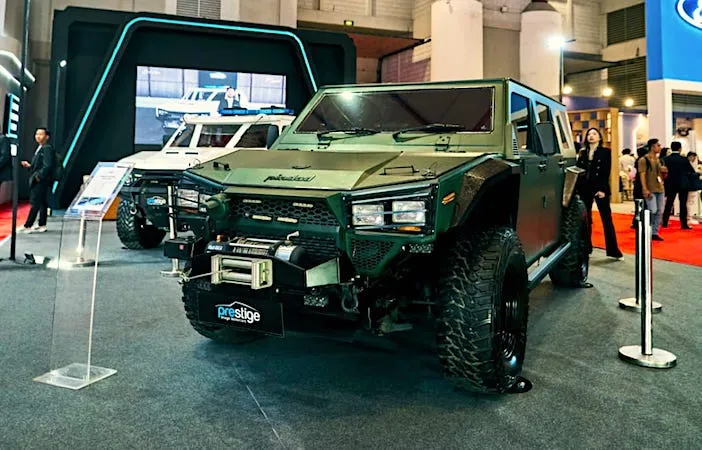 Prestige Motorcars Tampilkan Pindad Maung MV1 & MV2 4x4 di IIMS 2026
